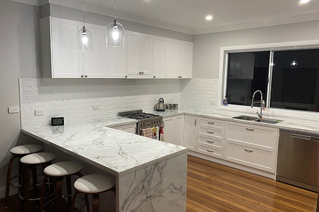 Modern White Kitchen in Newcastle